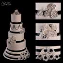 gâteau de mariage noir et blanc